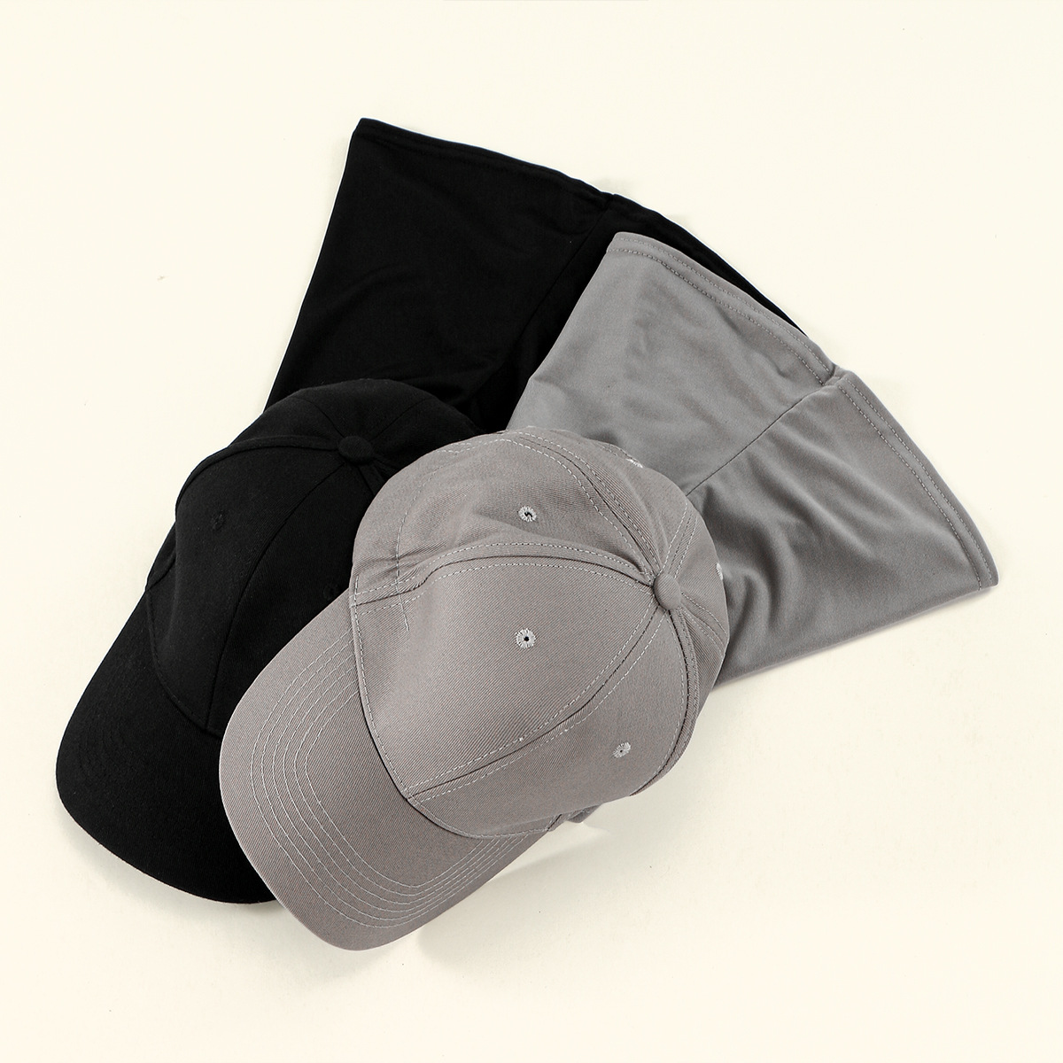 Baseball Cap Fitted - 2 pièces Hijab musulman instantané pour
