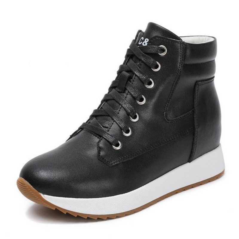 Chunky Sneaker Platform - Bottines en cuir véritable pour femmes,
