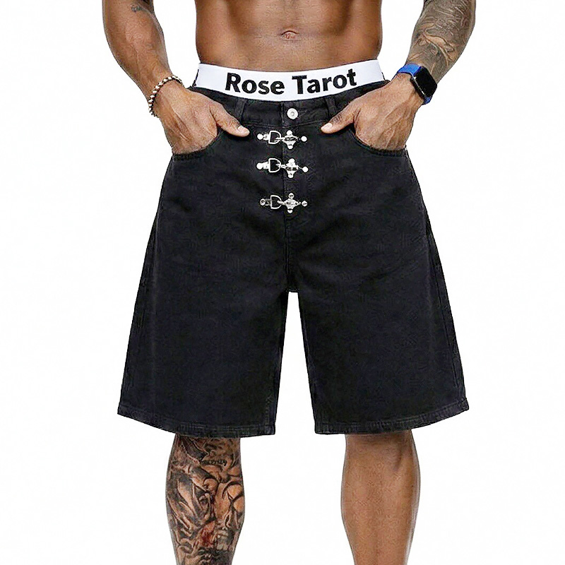 Street Fashion Jeans Men - Short en jean ample pour homme