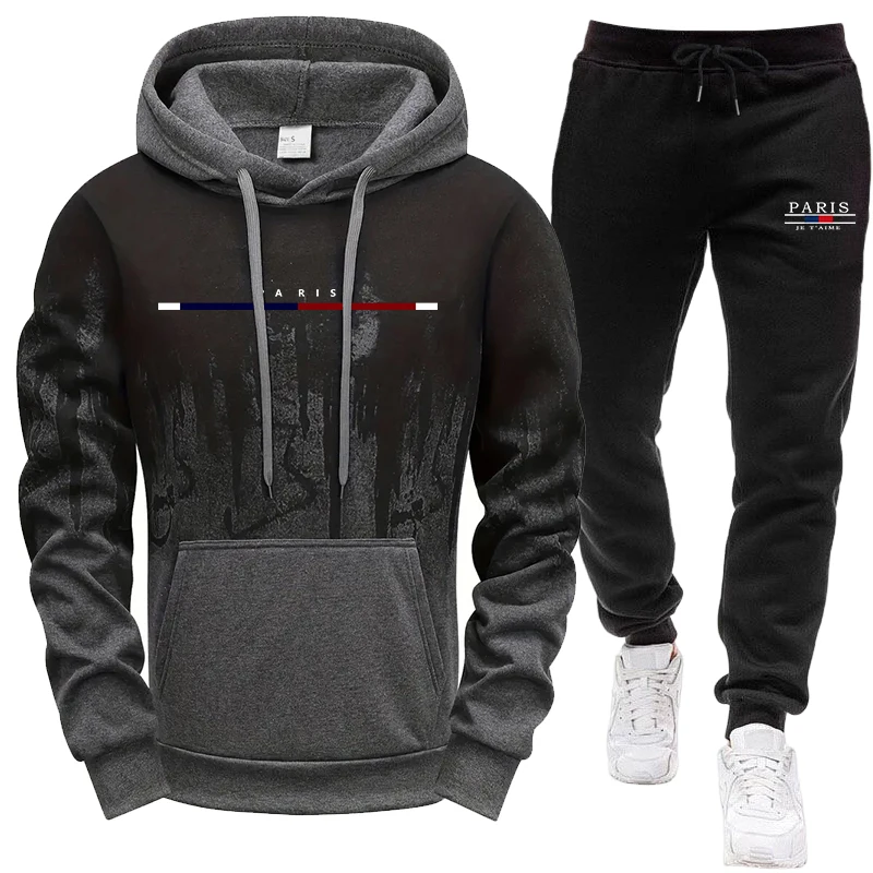 Street Fashion Outfit - Ensemble Homme/Haut à Capuche/Pantalon – Survêtement