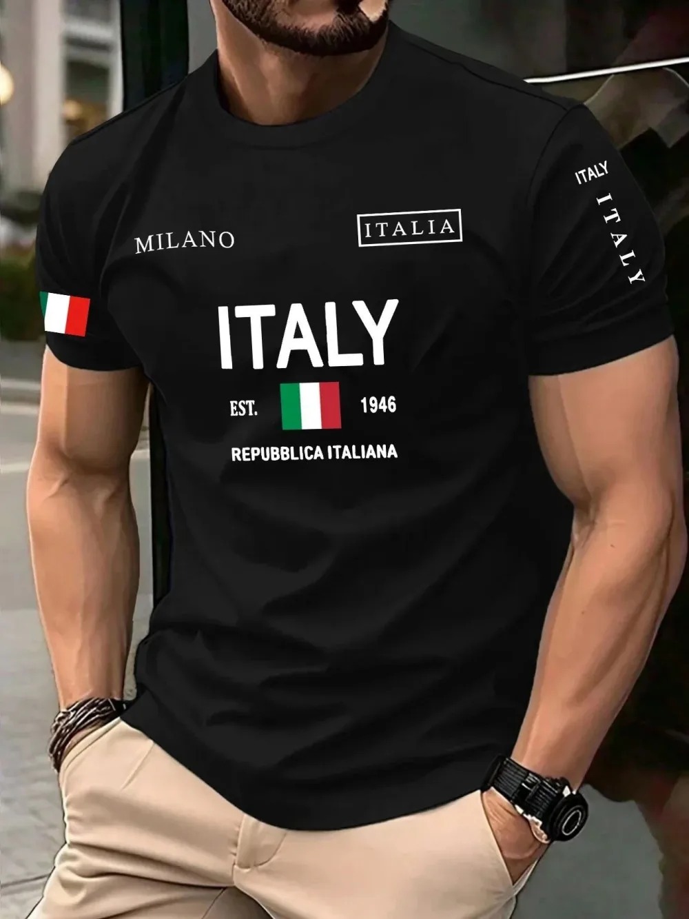 Street Fashion In Milan - T-shirt Homme Respirant à Séchage Rapide