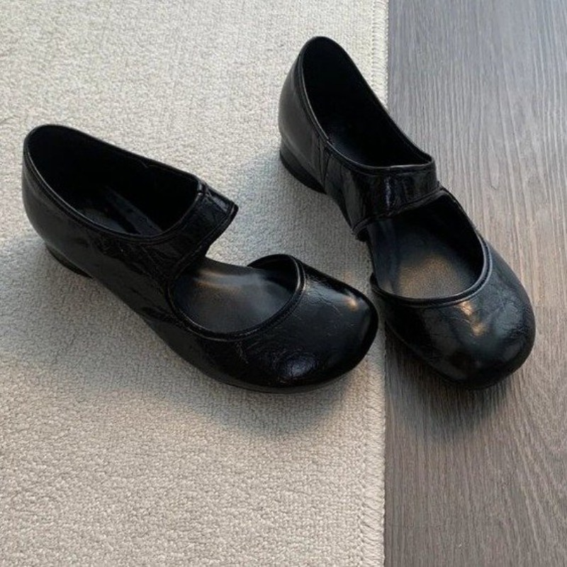French Street Fashion - Chaussure simple à bout rond et
