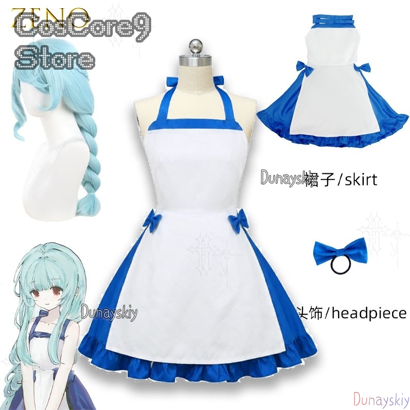 Japanese Street Fashion Female - Robe de personnage bleue Zeno, tenue