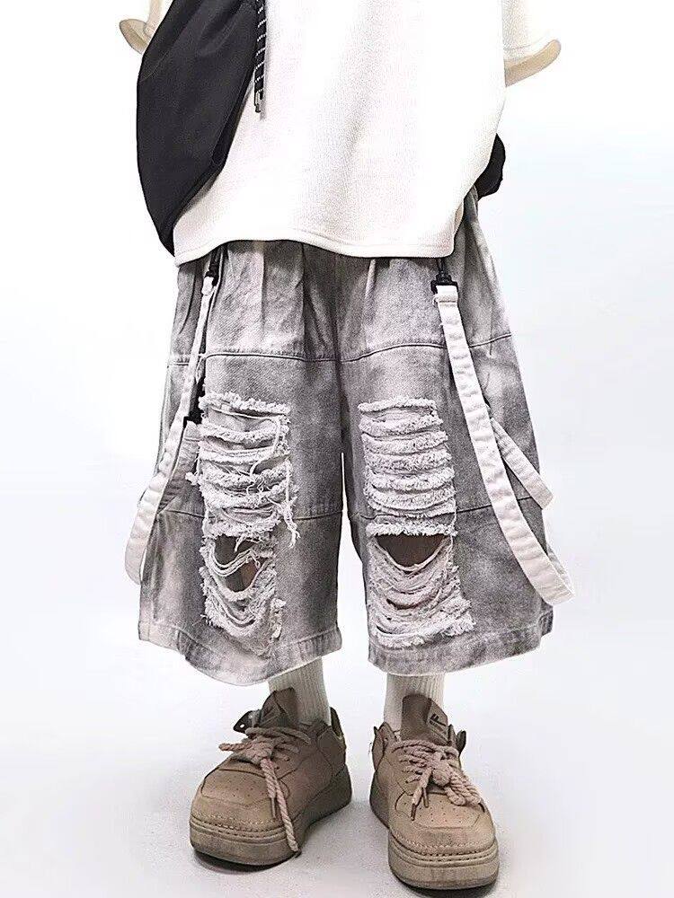 Street Fashion Jeans Men - Shorts déchirés pour hommes style hip-hop