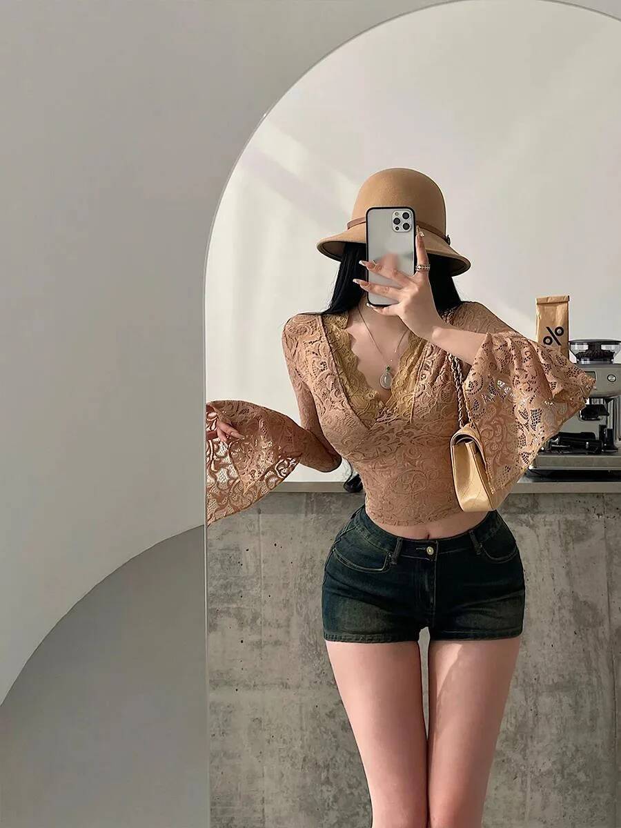 Shorts de cow-boy moulants et  - Korean Street Fashion Female avis et prix