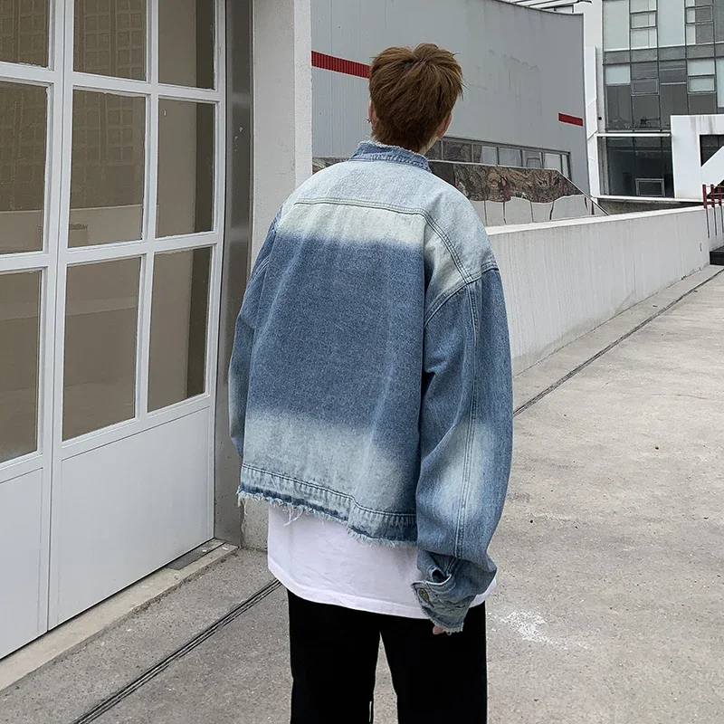 Veste en jean déchirée style h - Street Fashion Jeans Men avis et prix