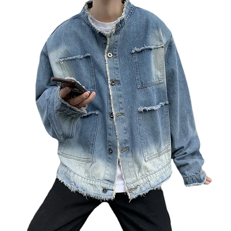 Veste en jean déchirée style h - Street Fashion Jeans Men avis et prix
