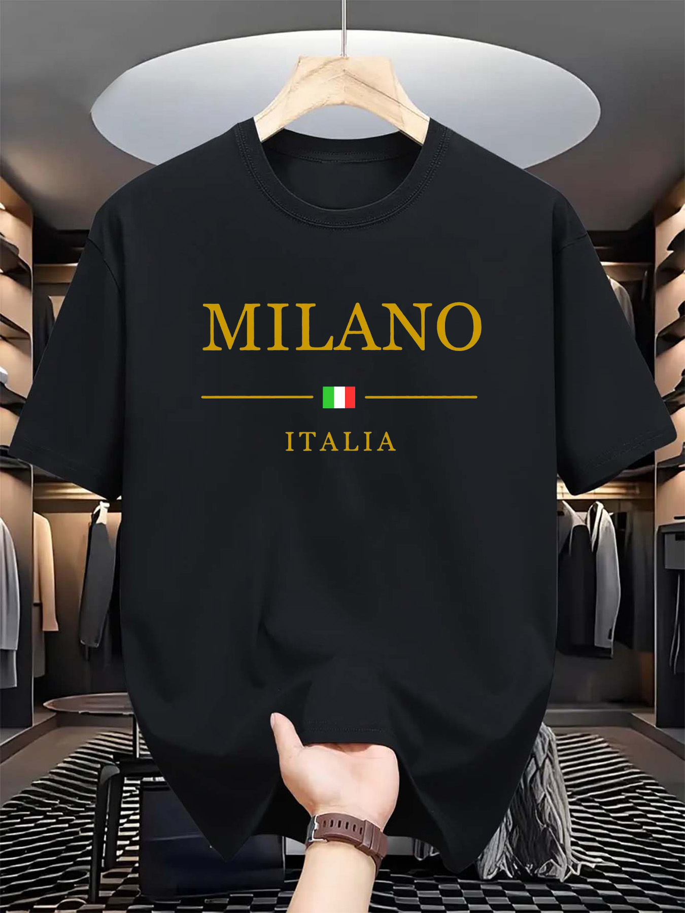 T-shirt en coton pur imprimé M - Street Fashion In Milan avis et prix