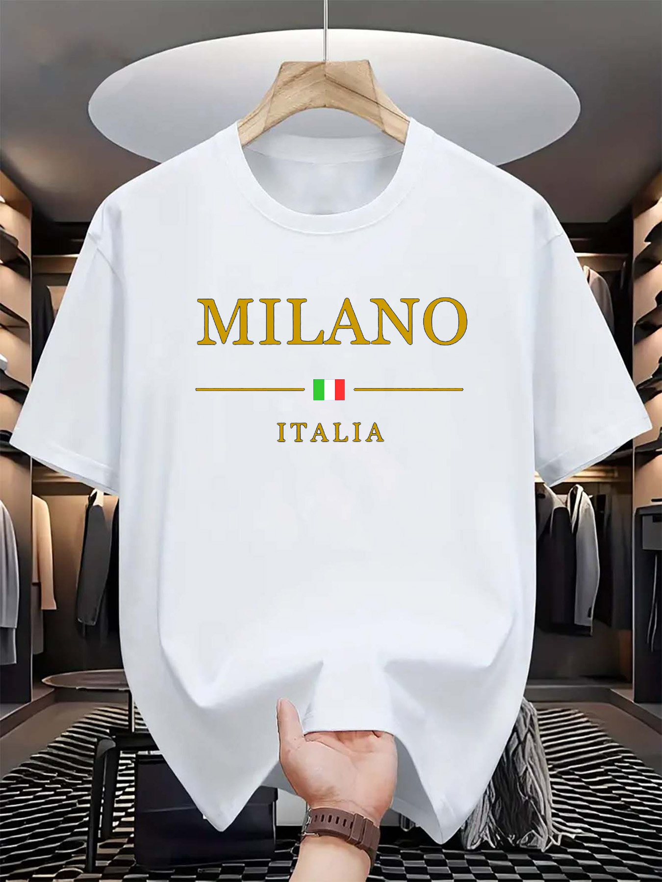 T-shirt en coton pur imprimé M - Street Fashion In Milan avis et prix