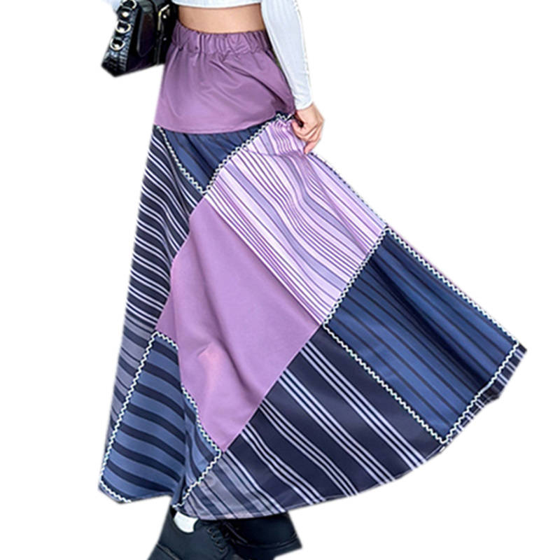 Jupe longue patchwork taille h - Japanese Street Fashion Female avis et prix