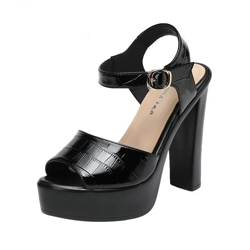 Sandales en cuir véritable à l - Chunky Sneaker Platform avis et prix