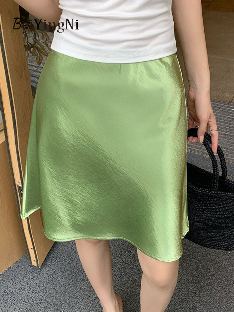 Jupe Courte en Satin de Luxe B - Korean Street Fashion Female avis et prix