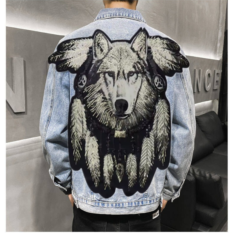 Amérique Vintage loup lourd br - Street Fashion Jeans Men avis et prix