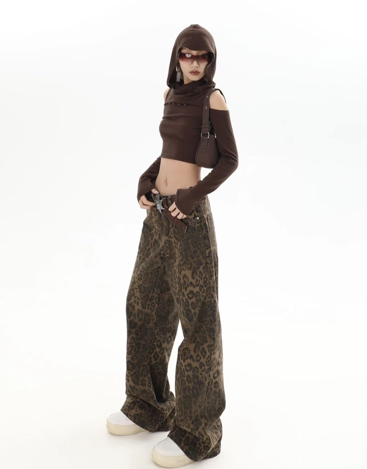 Pantalon large à imprimé léopa - Street Fashion Jeans Men avis et prix