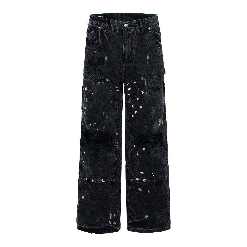 Pantalon en jean déchiré à jam - Street Fashion Jeans Men avis et prix