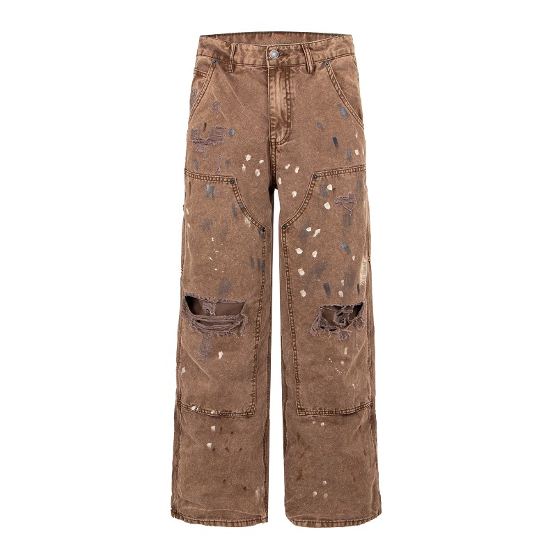 Pantalon en jean déchiré à jam - Street Fashion Jeans Men avis et prix
